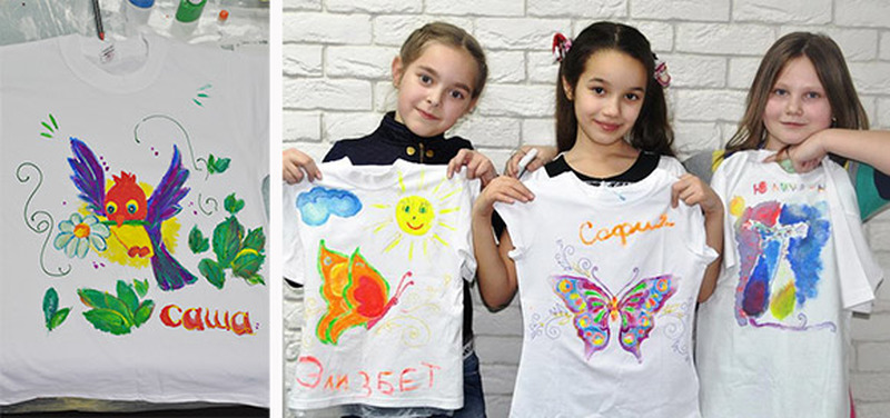 Роспись футболки акрилом - - купить в Украине на manikyrsha.ru